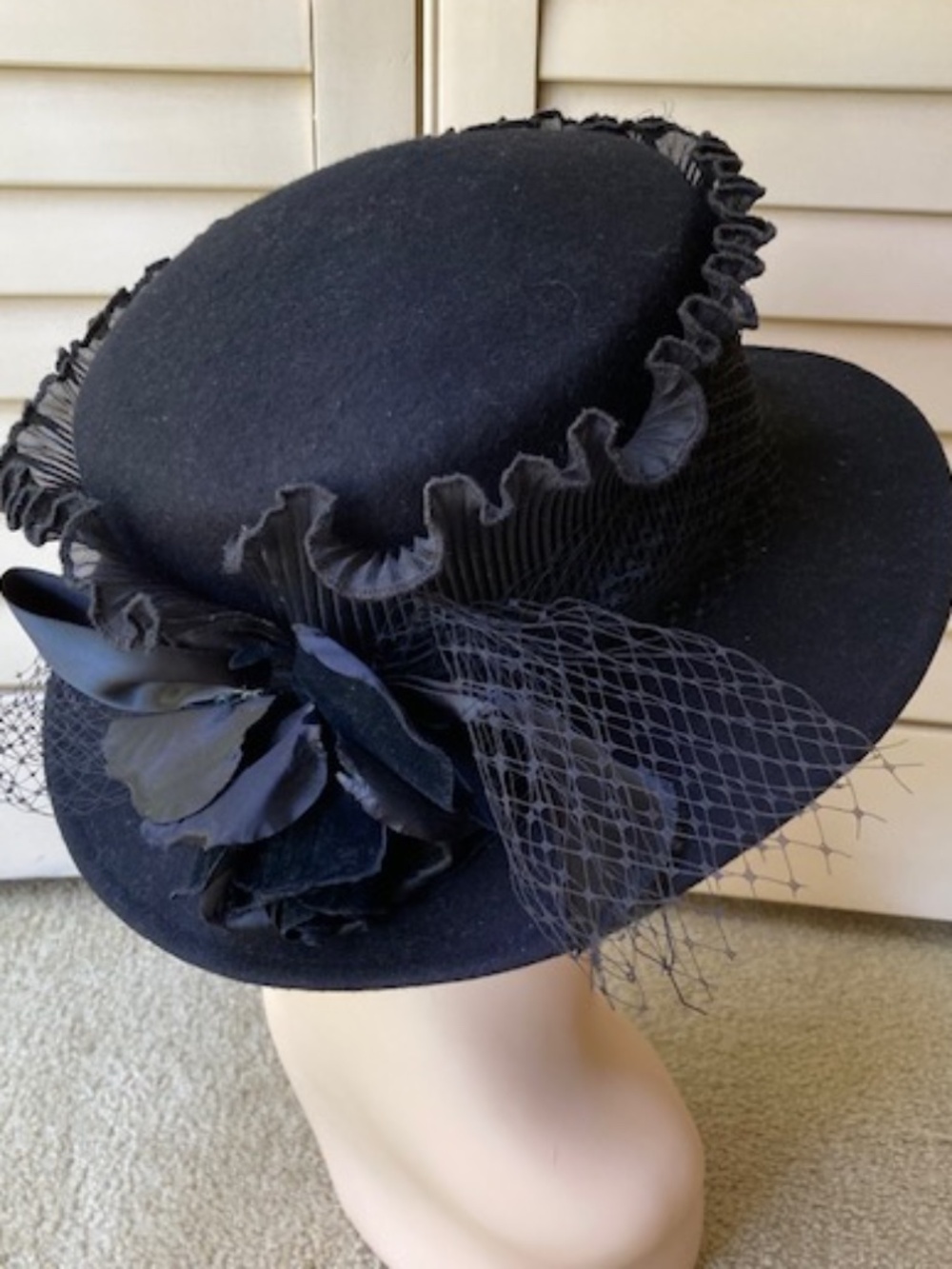 Hooray Henri Black Wool Hat